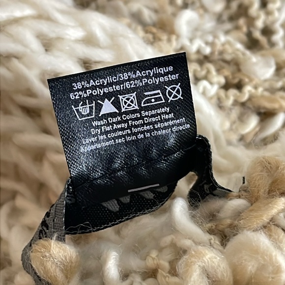 Renee’s NYC Accessories- Infinity Scarf-  soft Cream and Tan Crocheted- - Picture 5 of 10